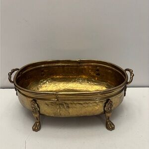 Vintage Brass Footed Bowl
